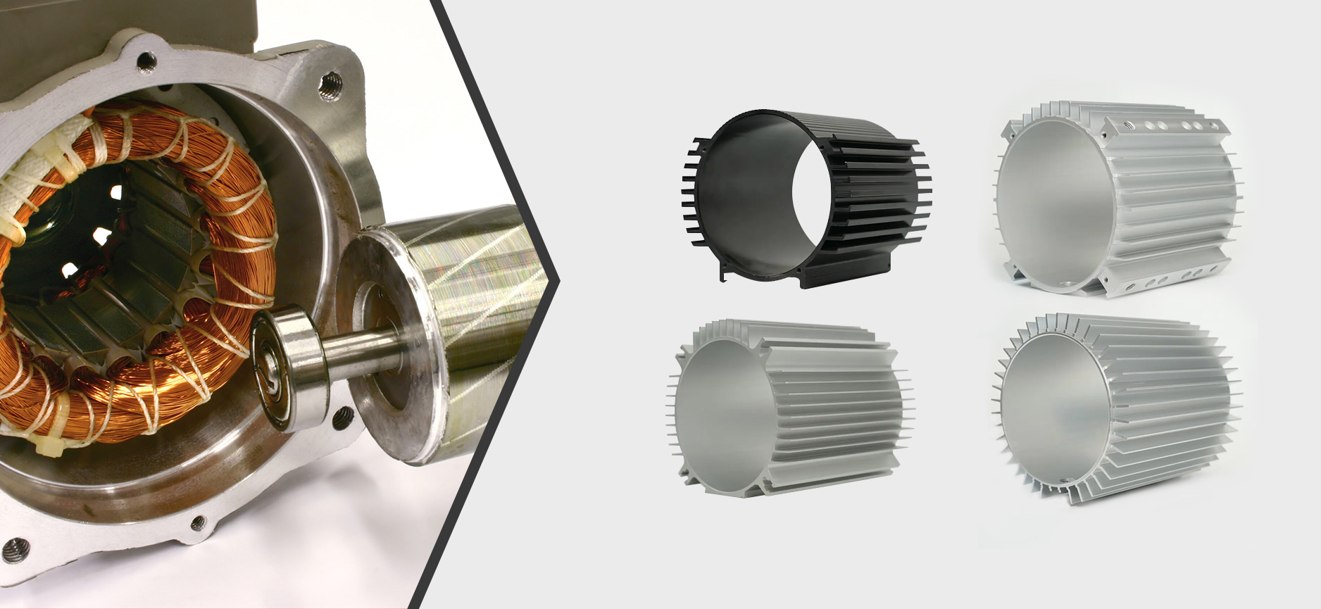 Aluminium Motor Housing Diameter Dalam 151-260